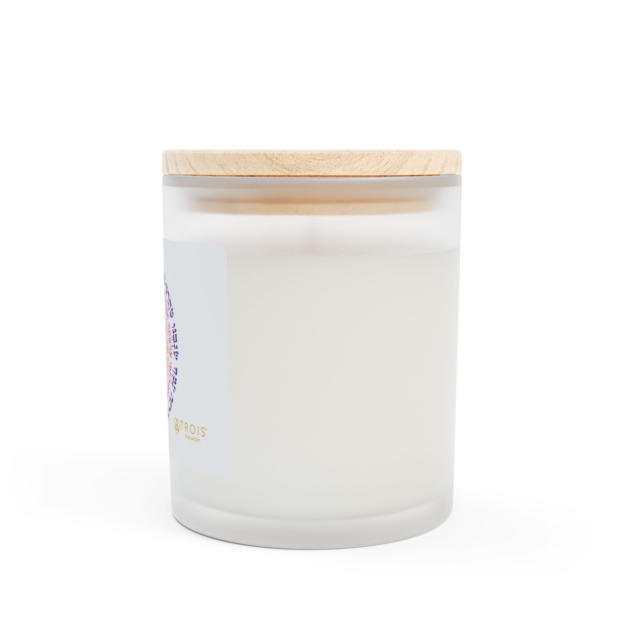 Vela de vidrio esmerilado, 11 oz.