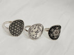 Anillo Sello Arcángel Miguel. Plata.