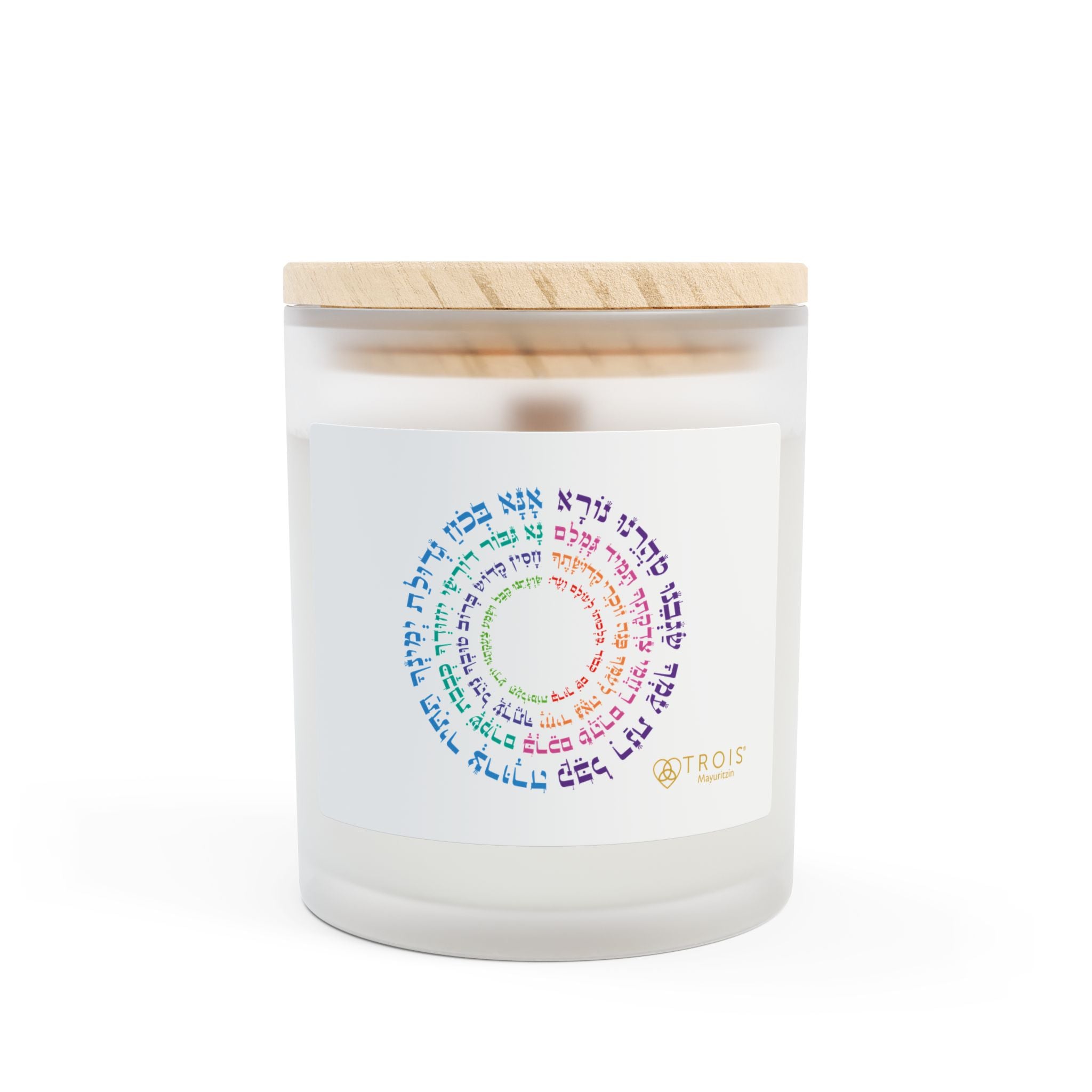 Vela de vidrio esmerilado, 11 oz.