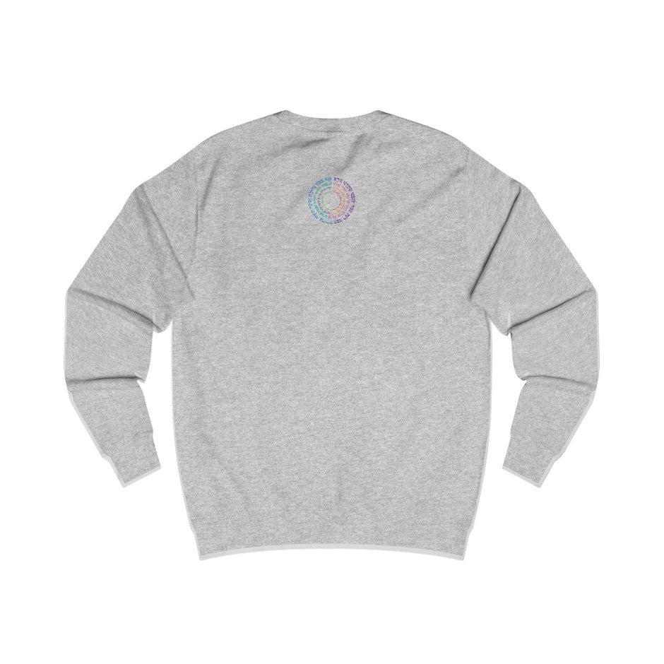 Sudadera unisex inspiradora con diseño de texto colorido