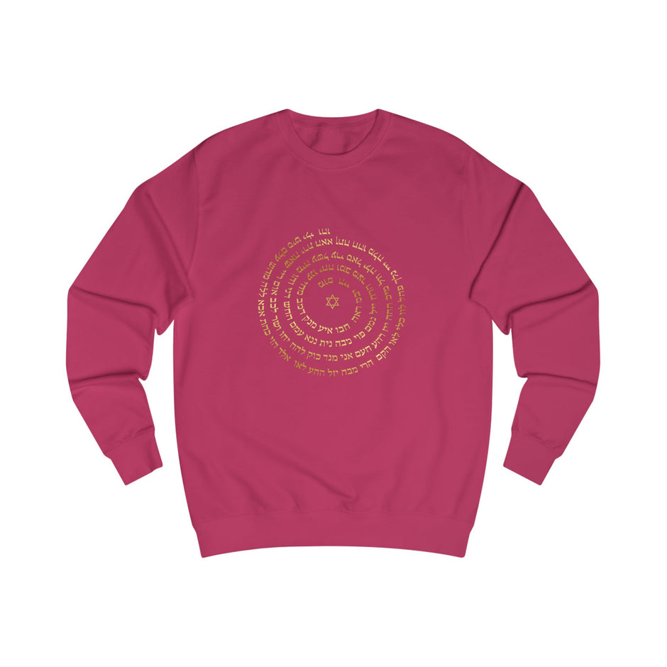 Sudadera espiritual hebrea - Modelo unisex rojo