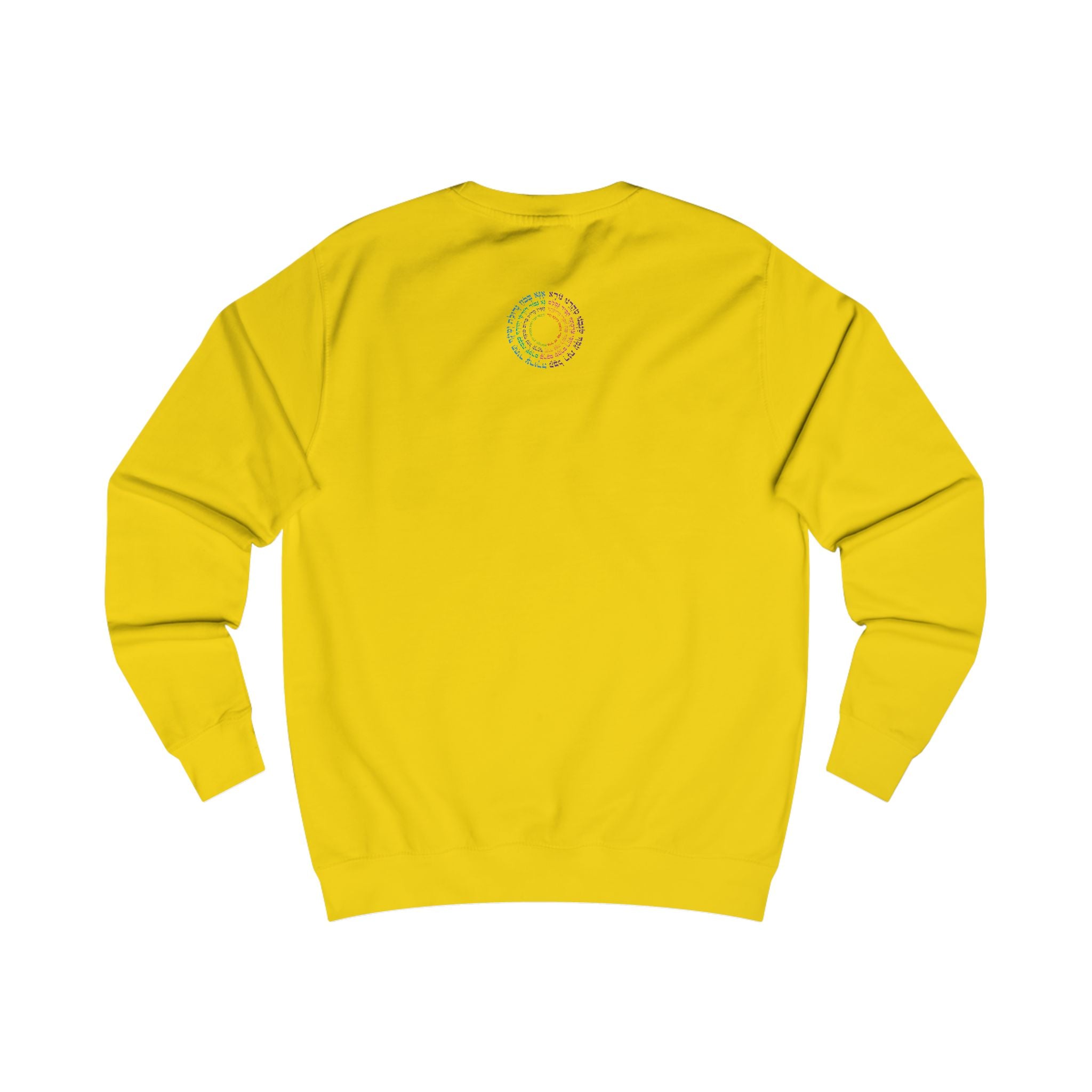Sudadera unisex inspiradora con diseño de texto colorido