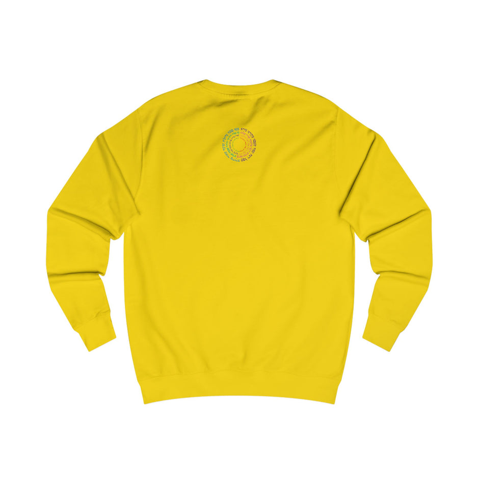 Sudadera unisex inspiradora con diseño de texto colorido