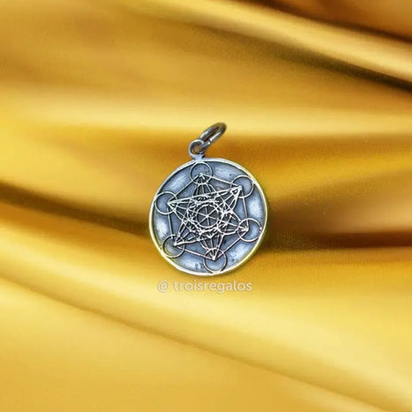 Dije cubo Metatrón chico. Plata