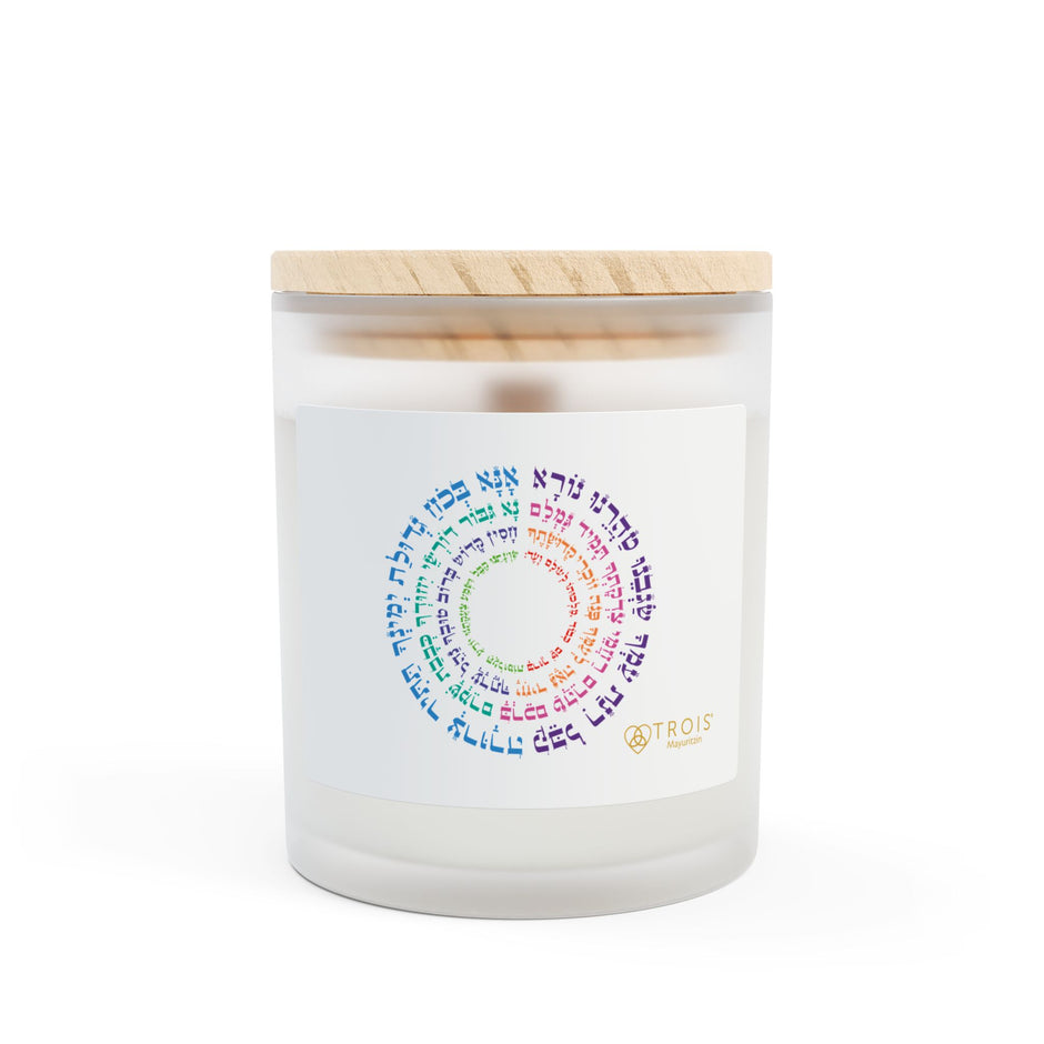 Vela de vidrio esmerilado, 11 oz.