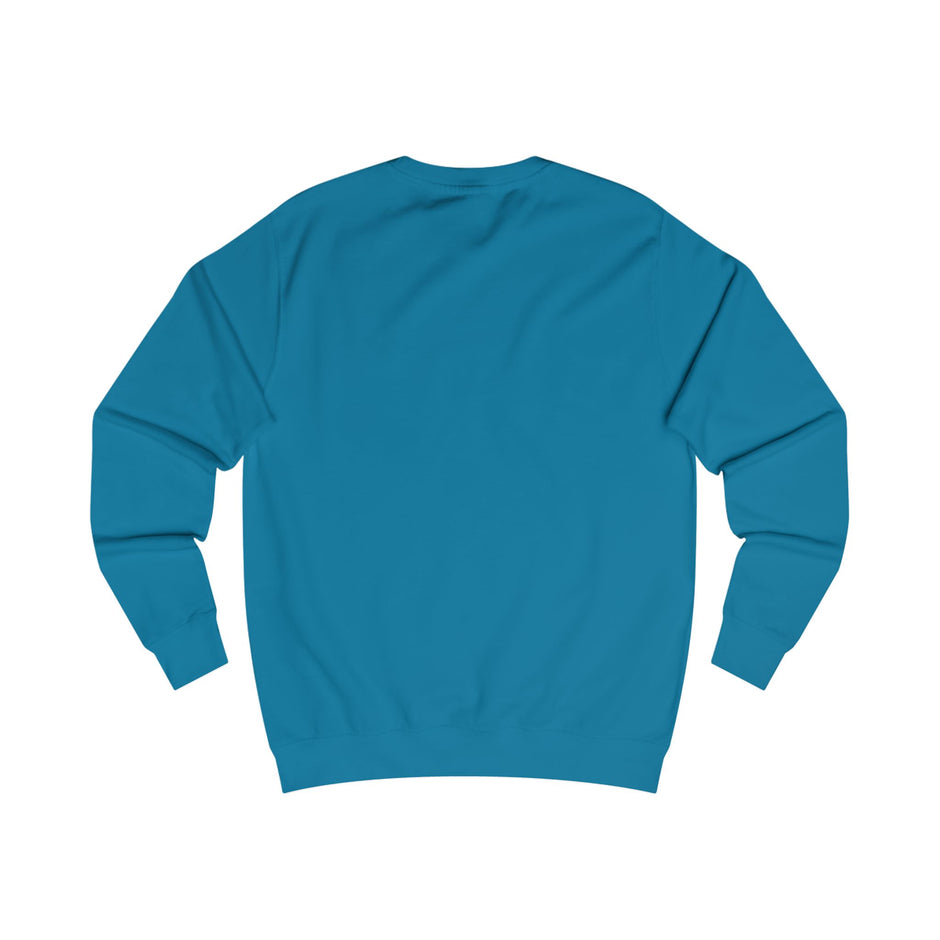 Sudadera espiritual hebrea - Modelo unisex Vista posterior Azul profundo