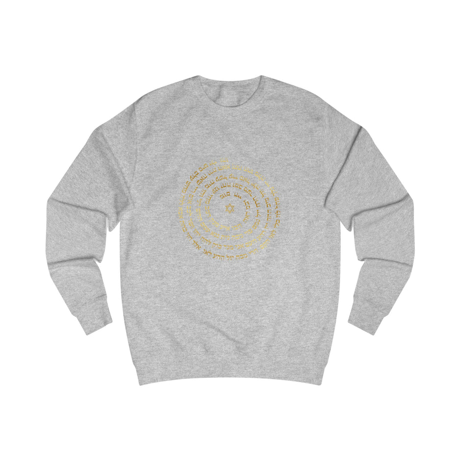 Sudadera unisex con frase espiritual en hebreo - Vista frontal