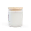 Vela de vidrio esmerilado, 11 oz.