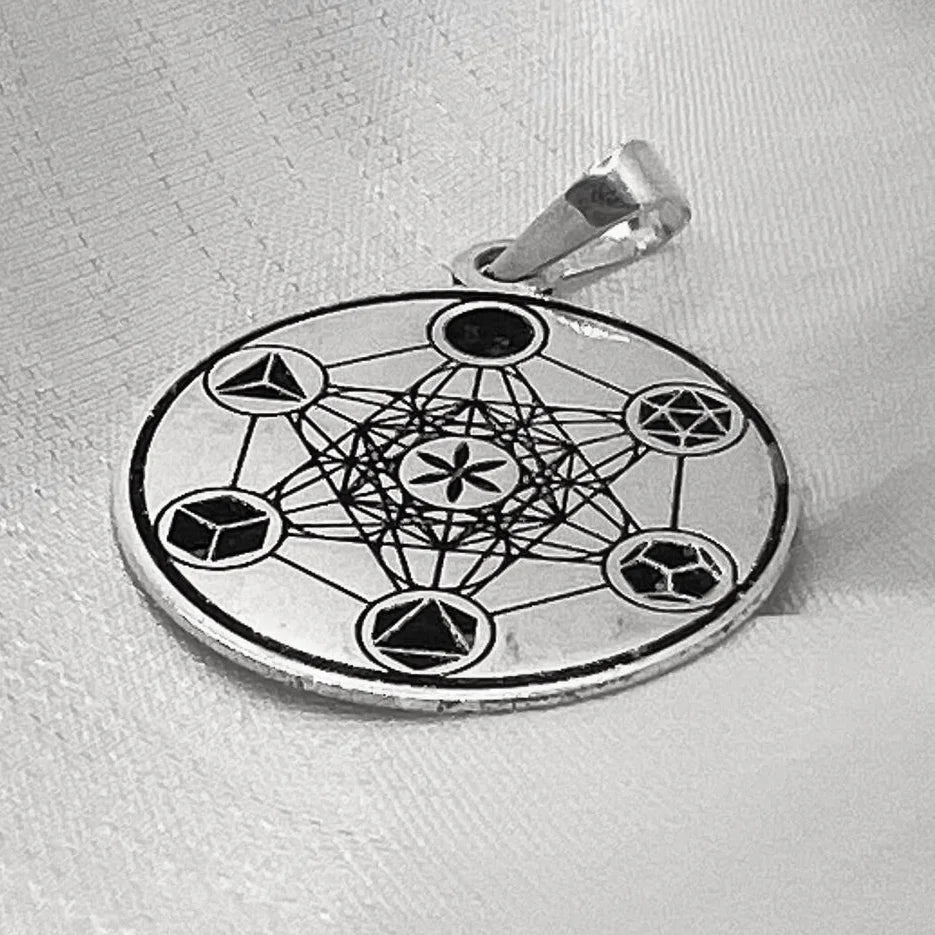 Dije Cubo de Metatrón con sólidos platónicos.